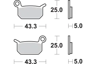 BRAKE PAD SINT/CAR OFF