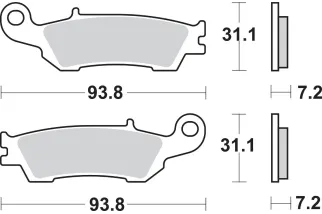 BRAKE PAD SINT/CAR OFF