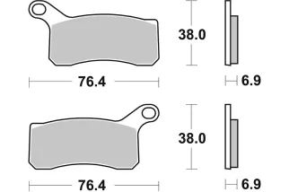 BRAKE PAD SINT/CAR OFF