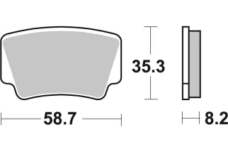 BRAKE PAD SINT/CAR OFF
