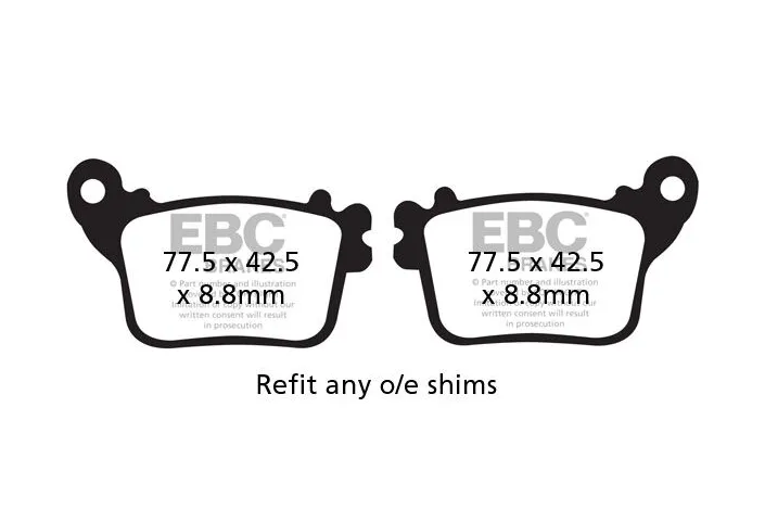 BRAKE PAD VEE SEMISNTRD