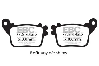 BRAKE PAD VEE SEMISNTRD