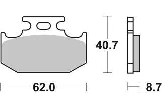 BRAKE PAD SINT/CAR OFF