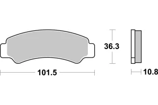 BRAKE PAD SINT/CAR OFF