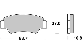 BRAKE PAD SINT/CAR OFF