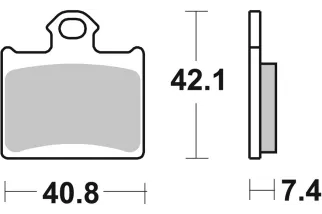 BRAKE PAD SINT/CAR OFF