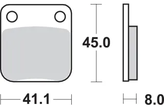 BRAKE PAD SINT/CAR OFF
