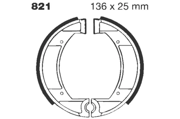BRAKE SHOE GROOVED