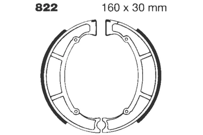 BRAKE SHOE GROOVED