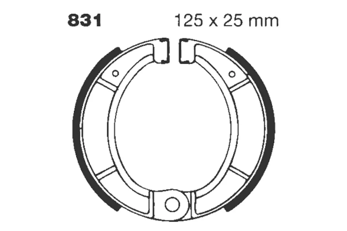 BRAKE SHOE GROOVED