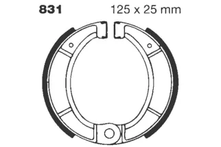 BRAKE SHOE GROOVED