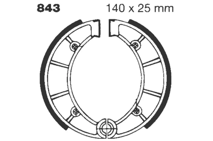 BRAKE SHOE GROOVED