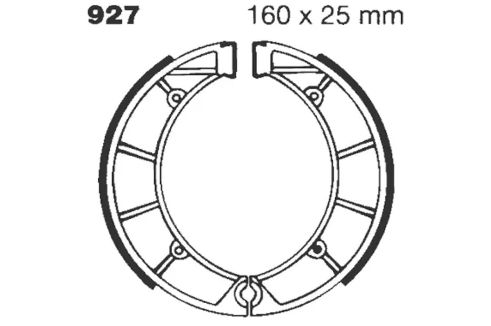 BRAKE SHOE GROOVED