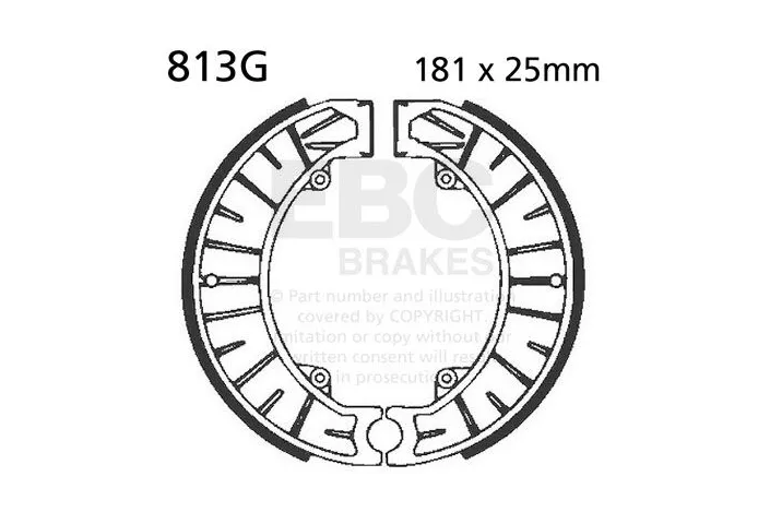 BRAKE SHOE GROOVED