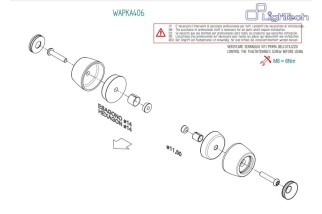 Protections axe de roue LIGHTECH - Avant + Arrière - Vert