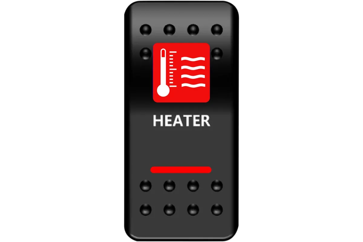 SWITCH ROCKER HEATER-RED