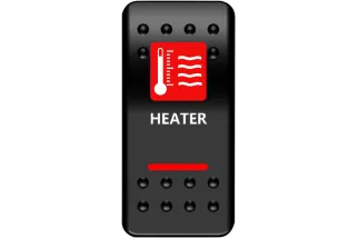 SWITCH ROCKER HEATER-RED