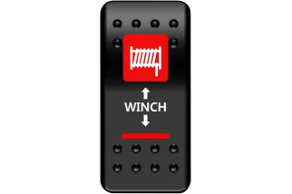 SWITCH ROCKER WINCH-RED