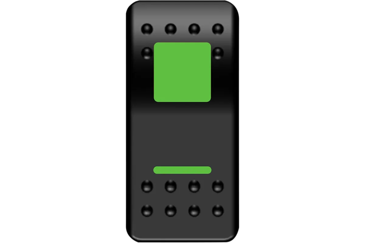 SWITCH ROCKER ON/OFF GRN