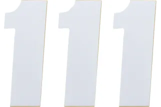 NUMBER MSE 1 4.5 WHITE