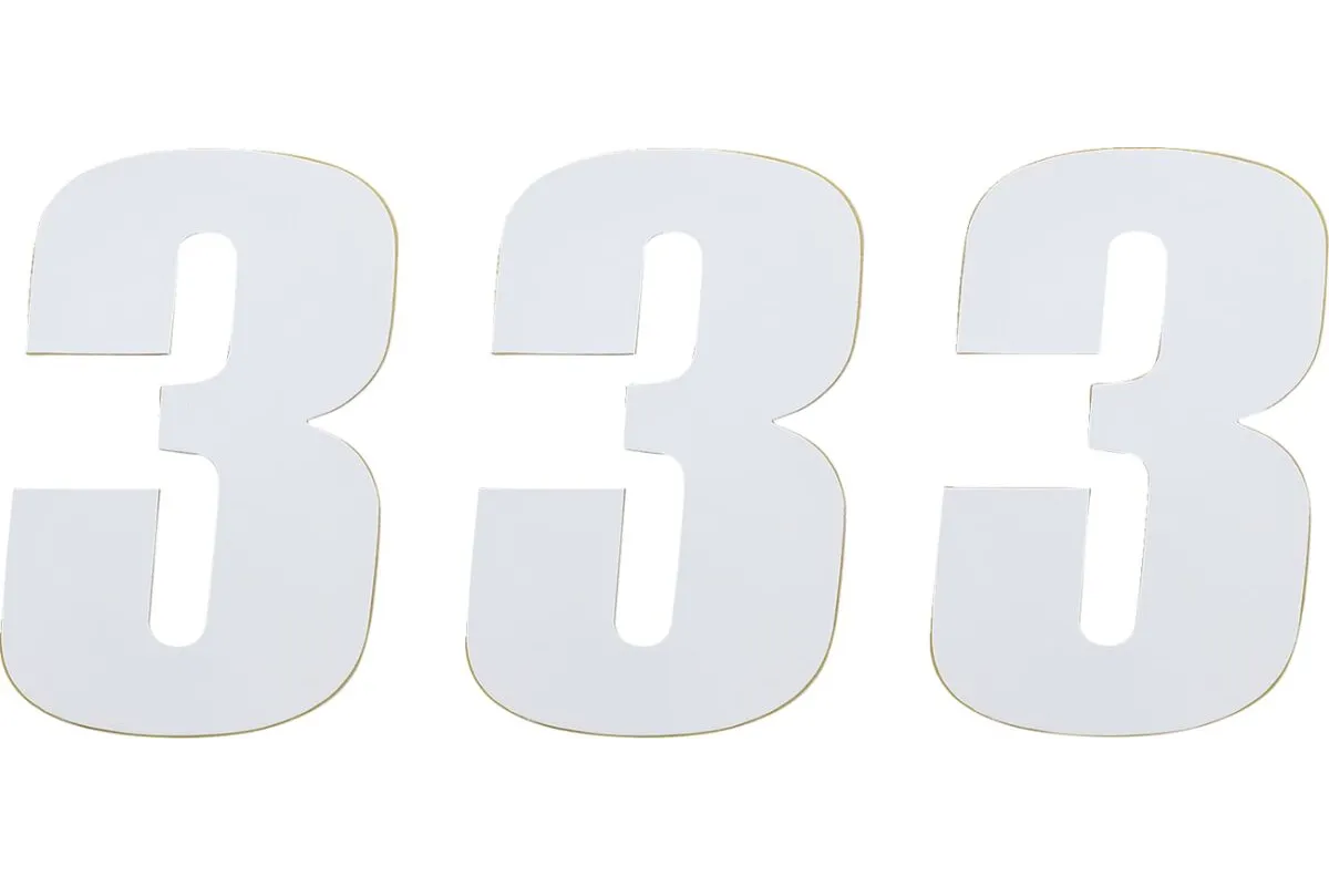 NUMBER MSE 3 4.5 WHITE