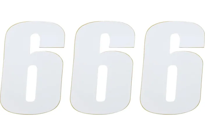 NUMBER MSE 6 4.5 WHITE