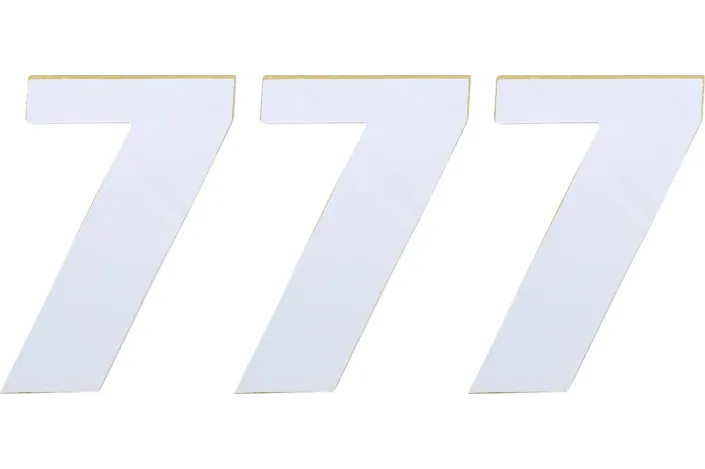 NUMBER MSE 7 4.5 WHITE