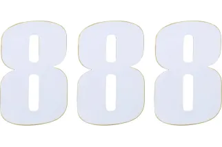 NUMBER MSE 8 4.5 WHITE
