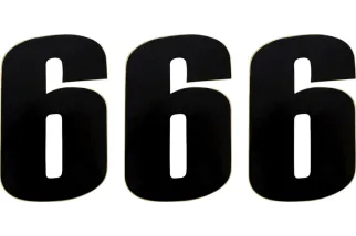 NUMBER MOOSE 6 6 BLACK
