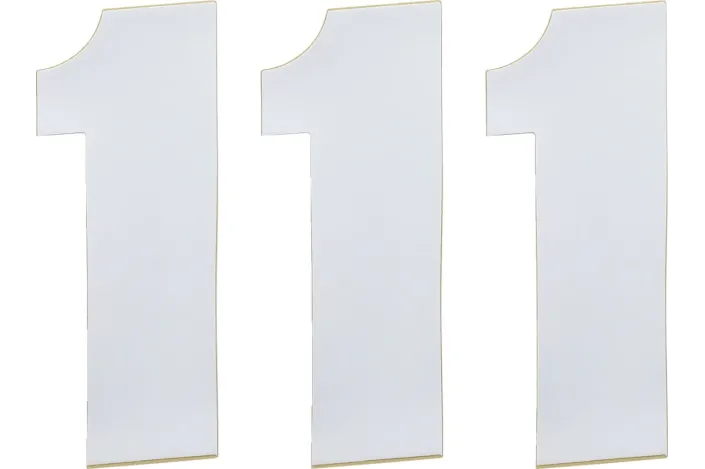 NUMBER MOOSE 1 6 WHITE