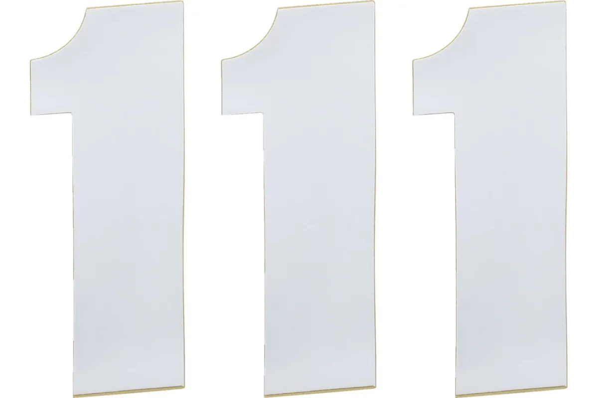 NUMBER MOOSE 1 6 WHITE