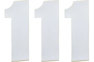 NUMBER MOOSE 1 6 WHITE