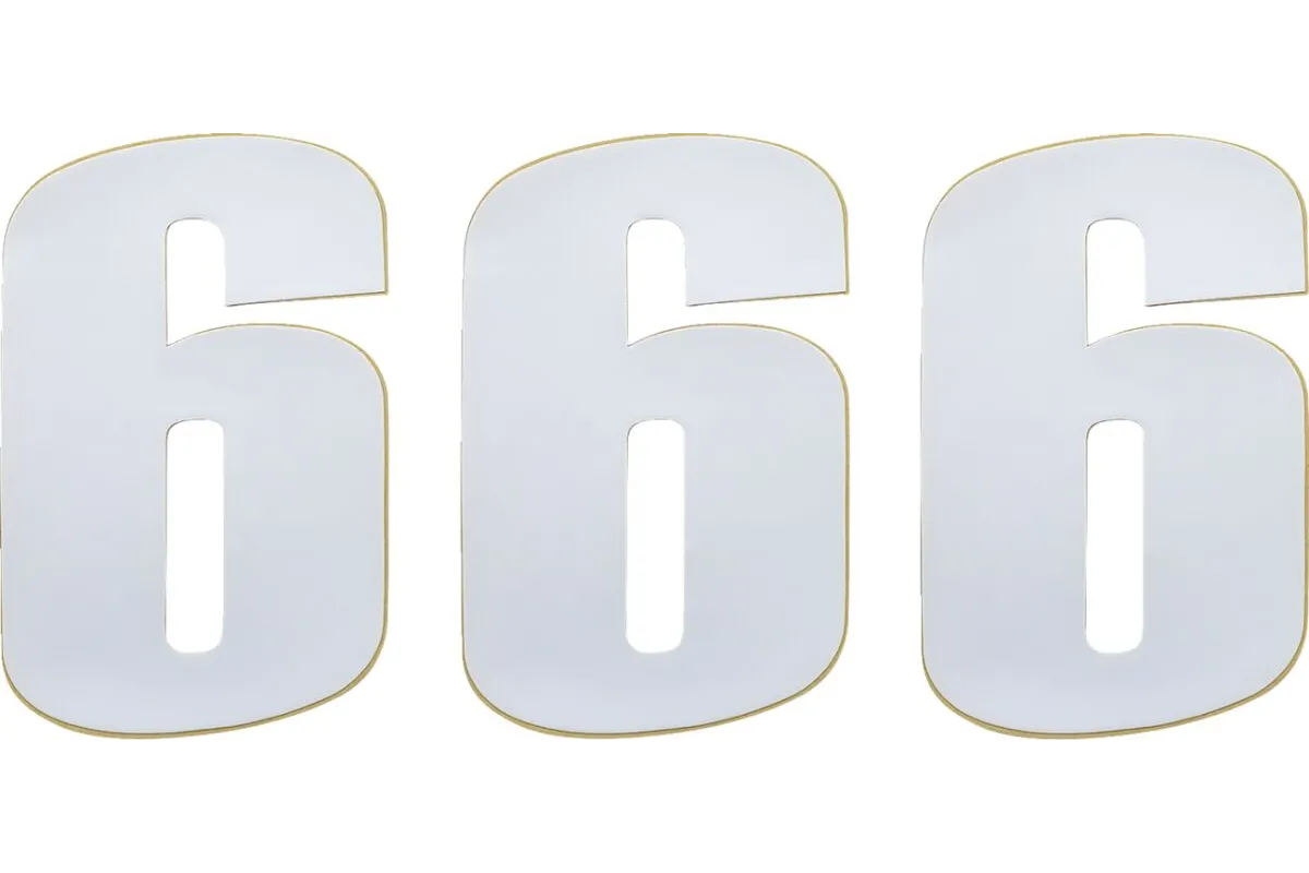 NUMBER MOOSE 6 6 WHITE