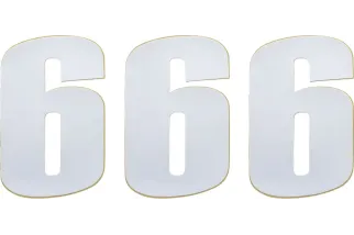 NUMBER MOOSE 6 6 WHITE