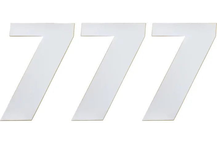 NUMBER MOOSE 7 6 WHITE