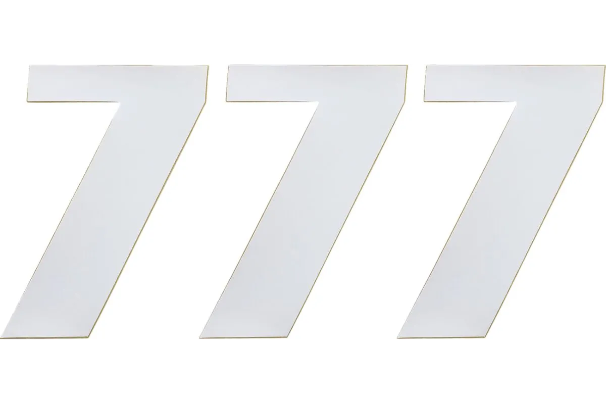 NUMBER MOOSE 7 6 WHITE