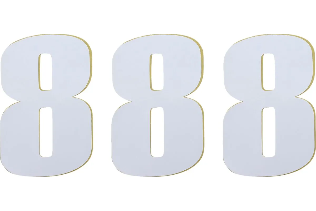 NUMBER MOOSE 8 6 WHITE