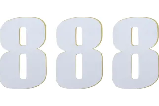 NUMBER MOOSE 8 6 WHITE