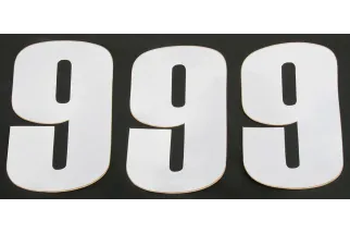 NUMBER MOOSE 9 6 WHITE