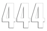 NUMBER 4 13X7CM WH