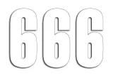 NUMBER 6 13X7CM WH
