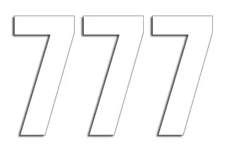 NUMBER 7 13X7CM WH