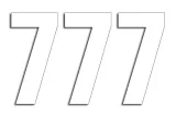 NUMBER 7 13X7CM WH