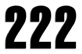 NUMBER 2 13X7CM BK