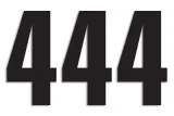 NUMBER 4 13X7CM BK