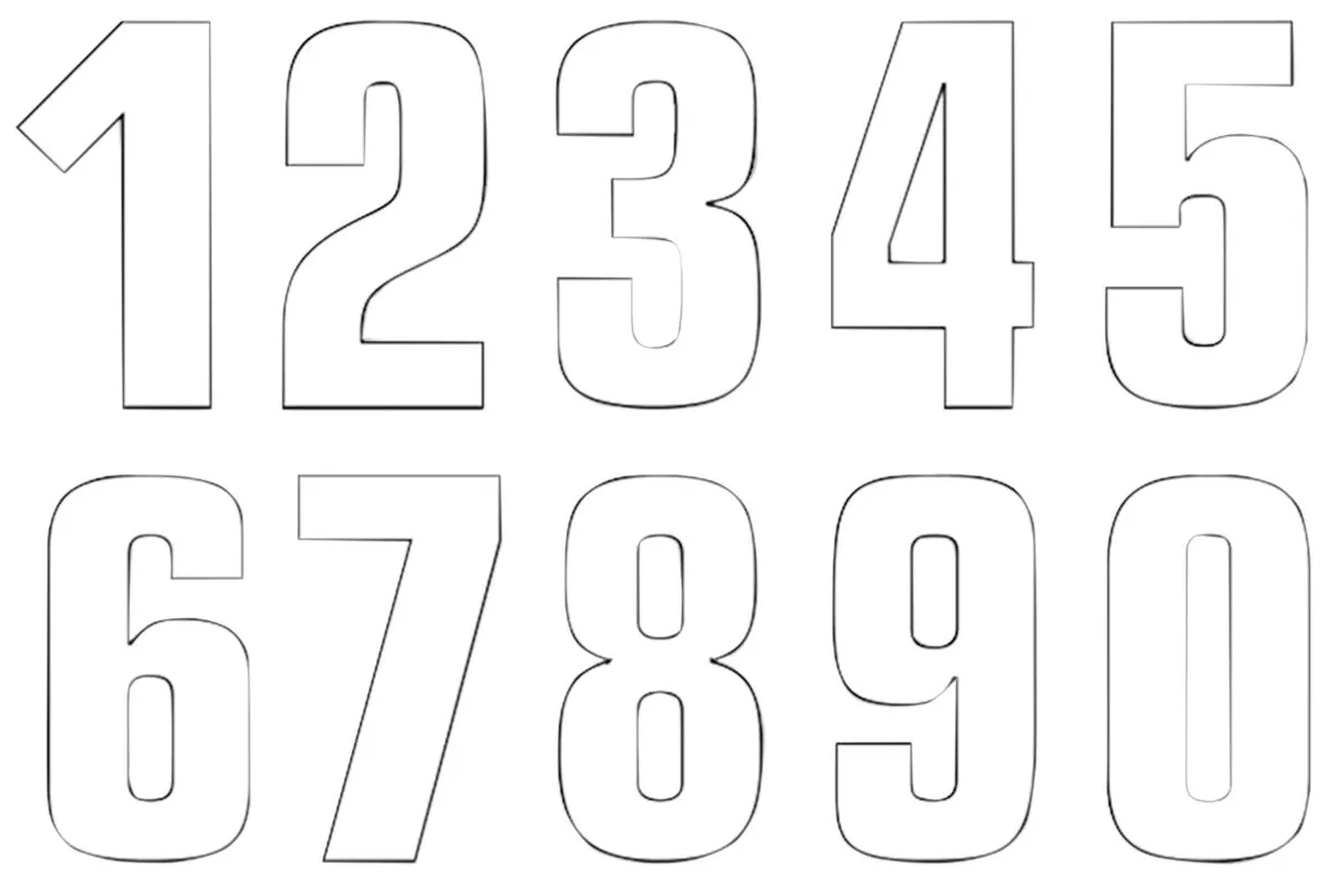 NUMBER 1 16X7.5CM WH