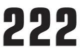 NUMBER 2 16X7.5CM BK