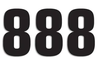 NUMBER 8 16X7.5CM BK