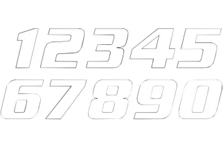 NUMBER 3 16x20CM WH
