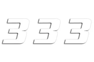 NUMBER 3 16x20CM WH